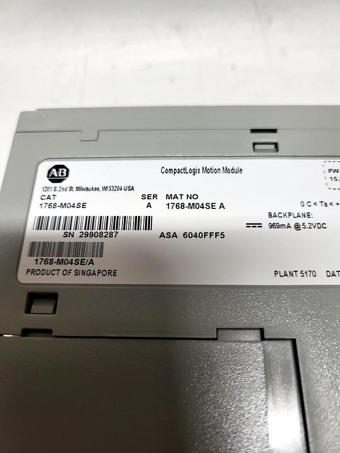 Allen-Bradley 1768-M04SE nameplate