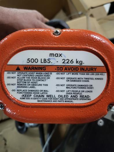 Used Star Hoist SS2458V1