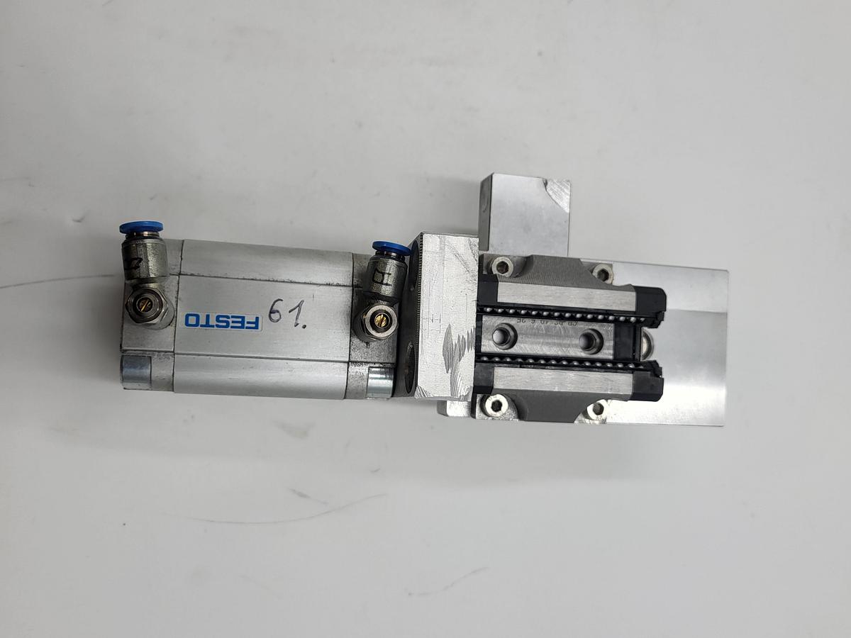 Used Festo cylinder push ADVU-25-30-P-A & specialty mounting plate