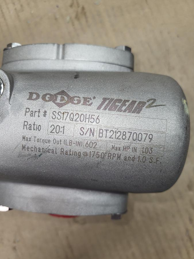 TIGEAR-2 STAINLESS HOUSING Right Angle Worm Gear Reducer SS17Q20H56 *NEW NO BOX* 56C Frame Size