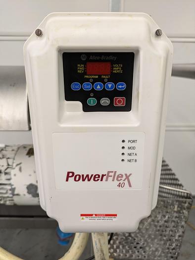 Used Watson Marlow 840 series Hygienic peristaltic pump, variable speed. on casters