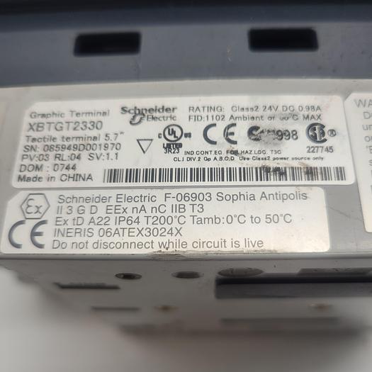 Used Telemecanique Magelis XBTGT2330 Screen