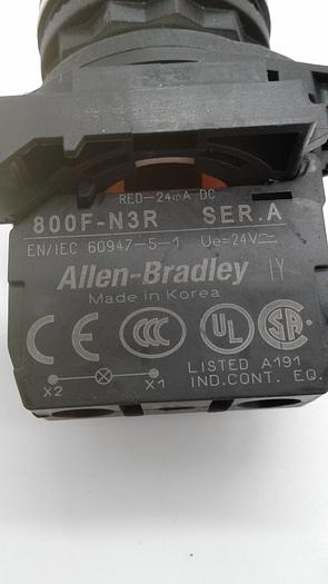 Used Allen-Bradley Red Light 800F-N3R