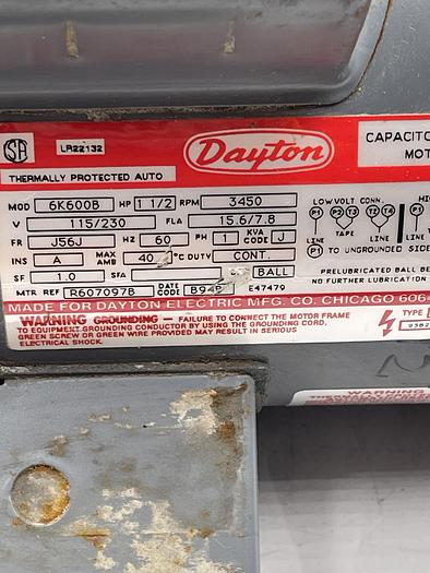 Used Dayton 6K600B