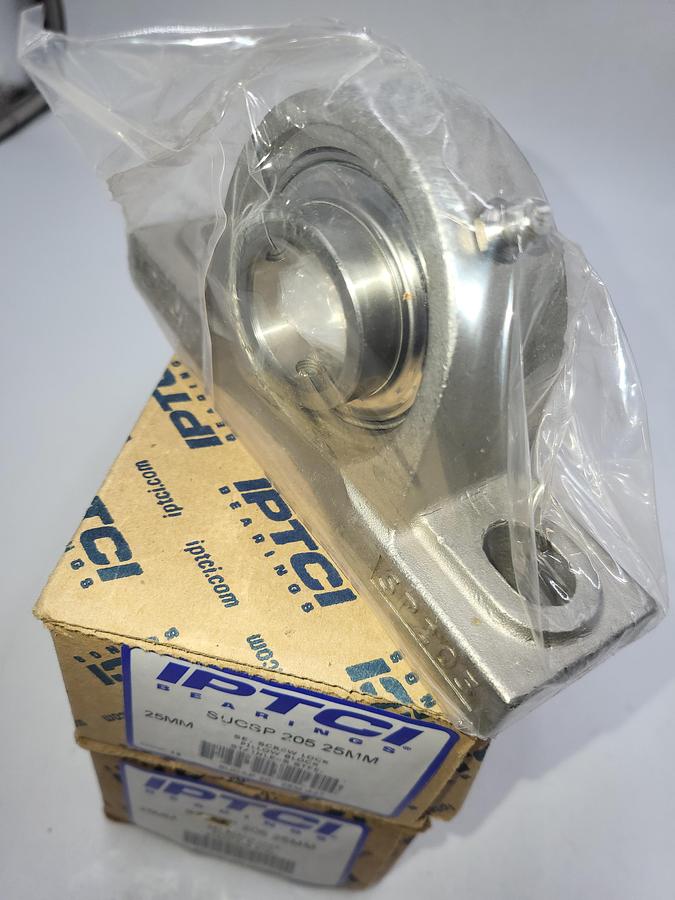 IPTCI stainless bearings SUCSP 205 25MM set screw lock pillow block **NEW IN BOX**