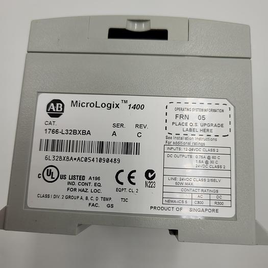 Used ALLEN BRADLEY MICRO LOGIX 1400 / 1766-L32BXBA SER. A REV. C