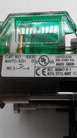 Used Allen-Bradley Button Control 800TC-XD1