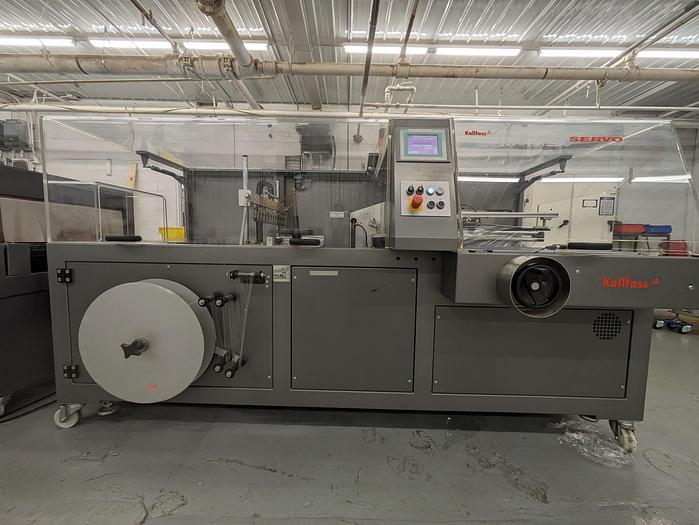 Used Kallfass Universa Servo 500 high speed automatic shrink wrap / with heat tunnel