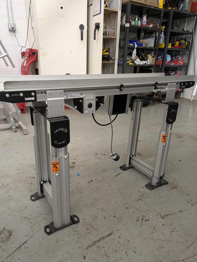 Used Dorner Conveyor 480v with VFD speed controls. 10" wide 48"long