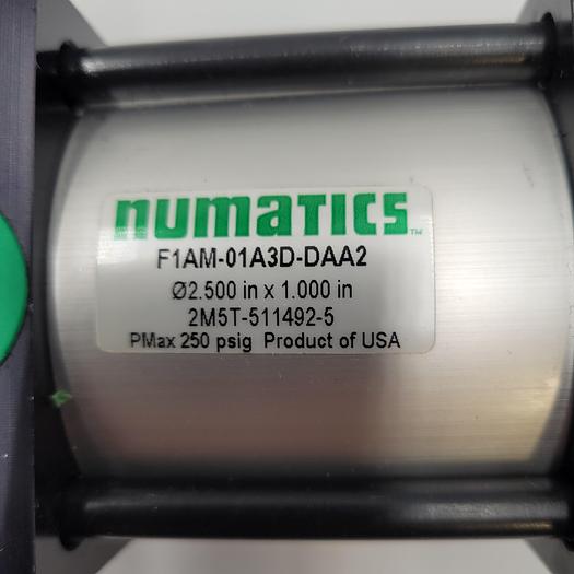 Used NUMATICS F1AM-01A3D-DAA2 cylinder 2.5" x 1" / 2m5t-511492-5