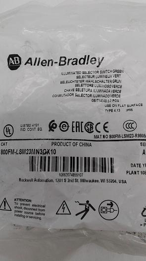 Allen-Bradley Illuminated Selector Switch (G) 800FM-LSM23MN3GX10
