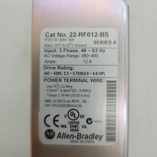 Used Allen-Bradley 22-RF012-BS Power Terminal