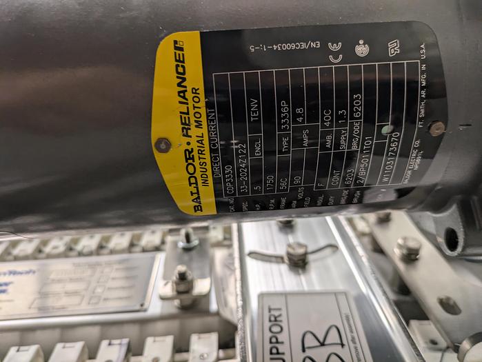 Used spantech, conveyor, variable speed drive 120v