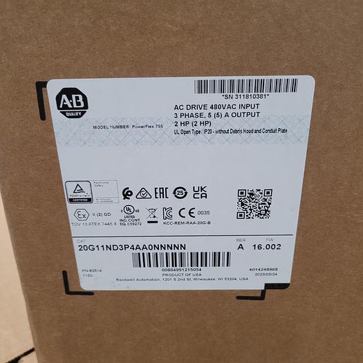 Powerflex 755 2HP 20G11ND3P4AA0NNNNN/A SAME DAY SHIPPING Sealed Athentic AB NOS
