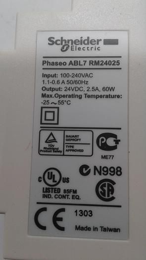 Used Schneider Electric Phaseo ABL7 RM24025 ABL 7RM24025