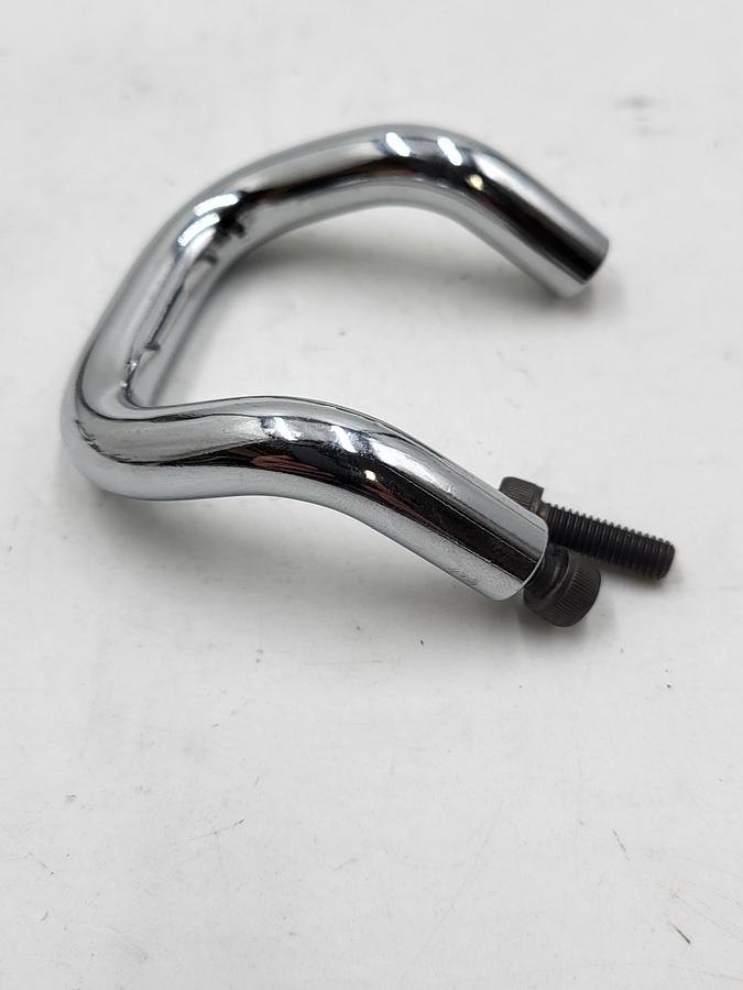 Used Threaded chrome ptd steel Through-Hole-Mount Offset Pull Handles 2" Ctr-to-Ctr 3/8" dia. handle material