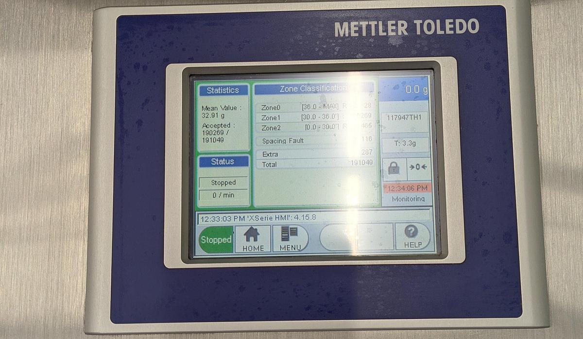 Used Mettler Toledo Check weigher model XE2