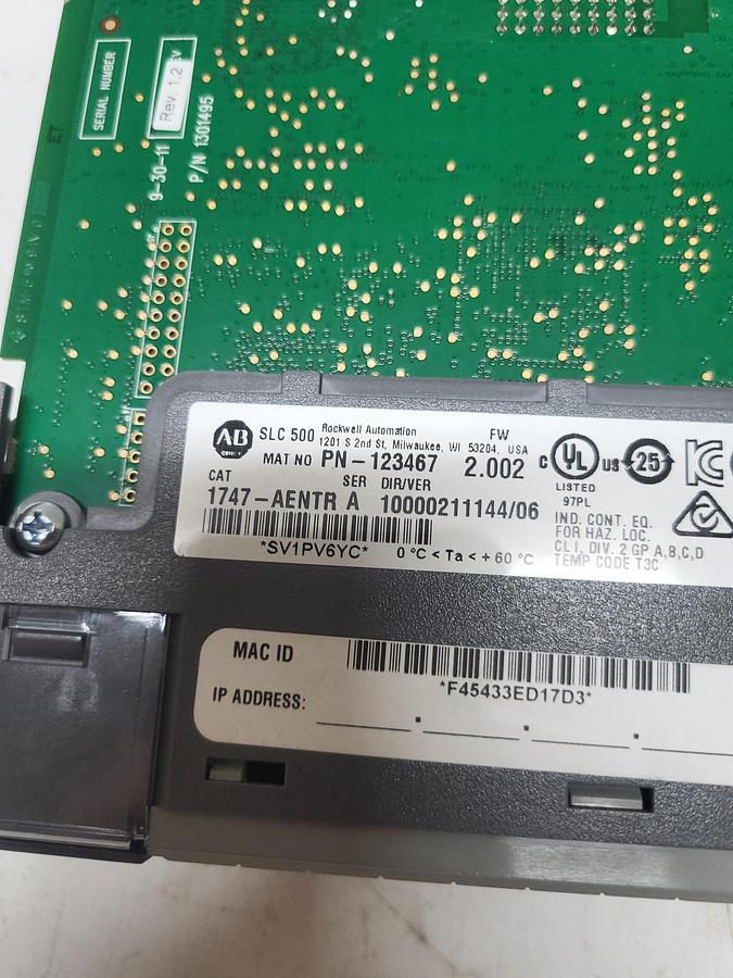 Used Allen-Bradley SLC 500 1747-AENTR Ser.A