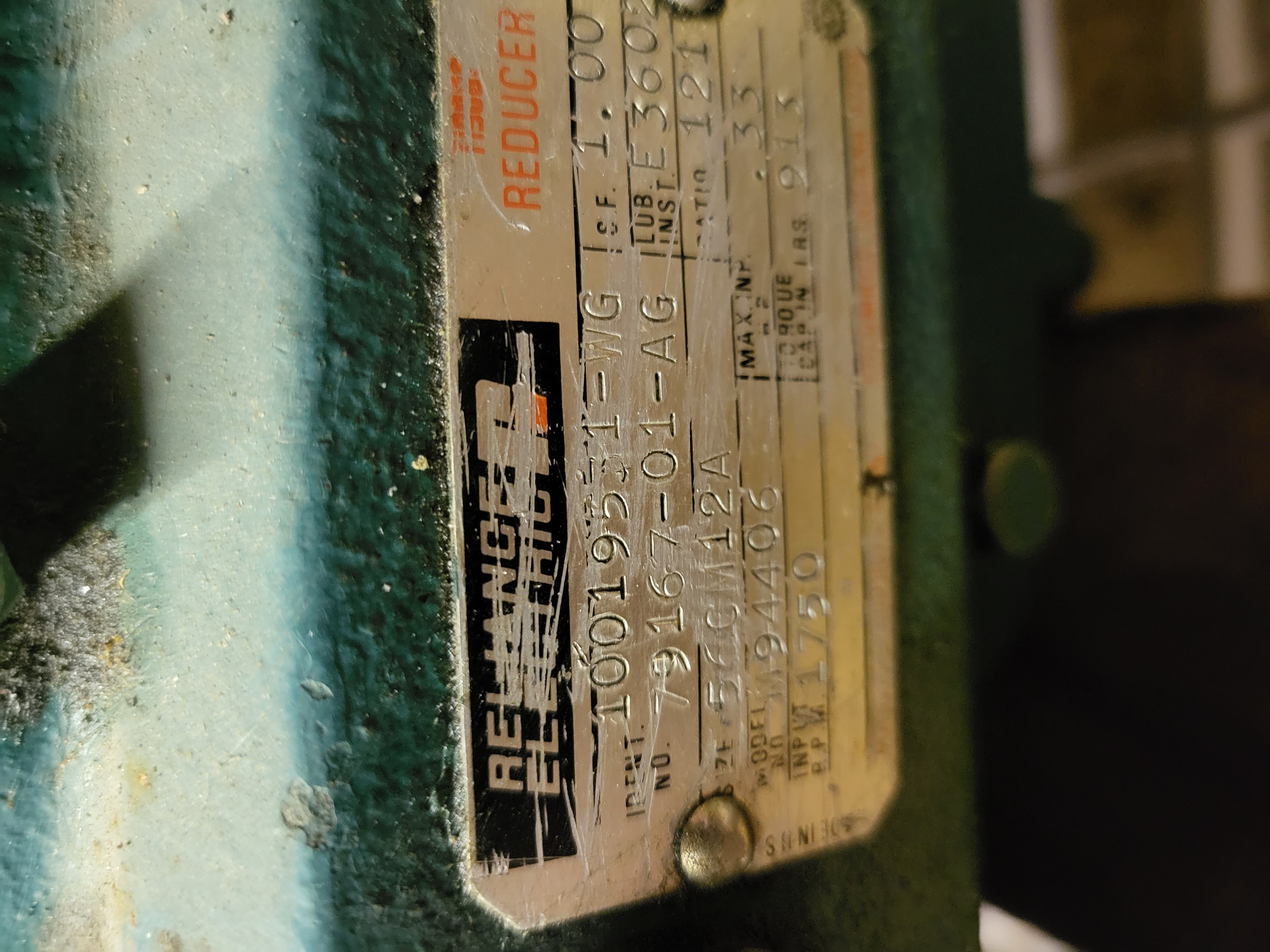 Used Marathon Electric BlackMax FVE 56H17T53020 P w/Gearbox