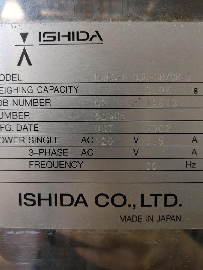 Used Ishida Check Weigher DOCS-11-030-SB/CR-1