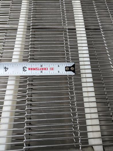 Used  24" wide wire belt 8' long 36" tall 120v all stainless with drip pan with 2" center drain and 6" casters