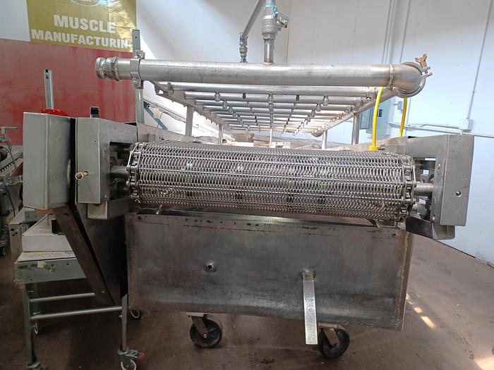 Used Stainless Steel cooling conveyor , wire belting  11 ' long 36" wide 