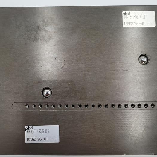 Used PHD GRW WIDE BODY PNEUMATIC PARALLEL GRIPPER GRW13-1-50 X 117 / 6598918 / 10962705-01