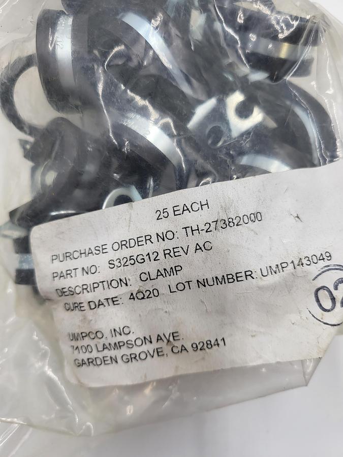 Used UMPCO S325G12 3/4" Plated Steel Cable Clamp, 1/2" Wide*NEW SEALED BAG*