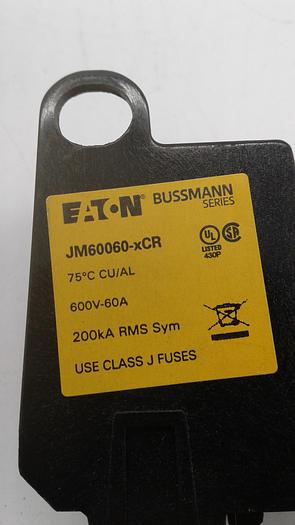 Used Eaton Bussmann JM60060-xCR Class J Fuse Holder