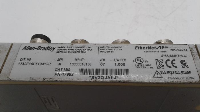 Used Allen-Bradley Sensor Current Max 1732E16CFGM12R