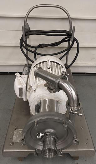 Used tri-clover pump model CL2284MDG mobile on wheels 20 hp motor