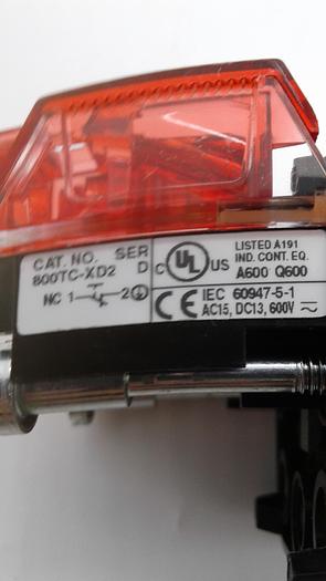 Used Allen-Bradley Push Button Control 800TC-XD2