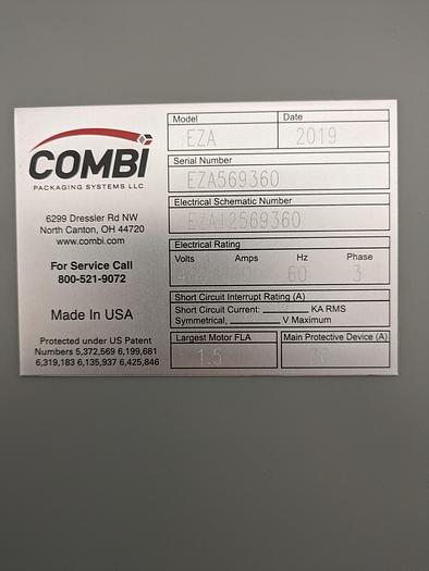 Used Combi Alphapack Case Packer and sealer (Never used) New 2019
