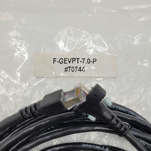 VISION CAMERAS Intercon1 F-GEVPT-7.0-P High Flex GigE, Connector A (Honda RJ45) / Connector B ( Standard RJ45 ) w/ Horizontal Thumbscrews, 7.0 meters