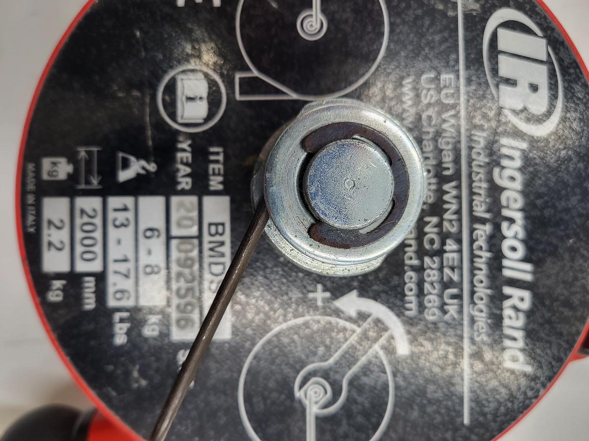 Used Ingersoll Rand BMDS-8 Medium Duty Spring Balancer | 6.5' Lift | 13.2 - 17.6 lbs Load Capacity | Short Cable