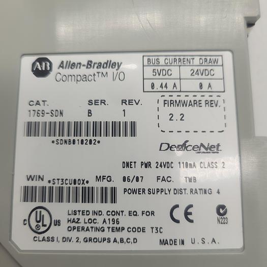 Used Allen-Bradley Compact I/O 1769-SDN Ser.B 2.2