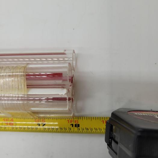 Redline Tubular Gauge Glass for Steam Boiler & Liquid Tank 5/8" O.D. (+0/-1/32") X 3/32" wall (thickness ±1/64") X 18" long