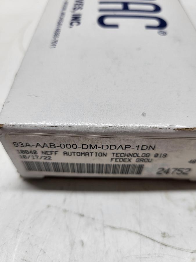 Mac Valves 93A-AAB-000-DM-DDAP-1DN