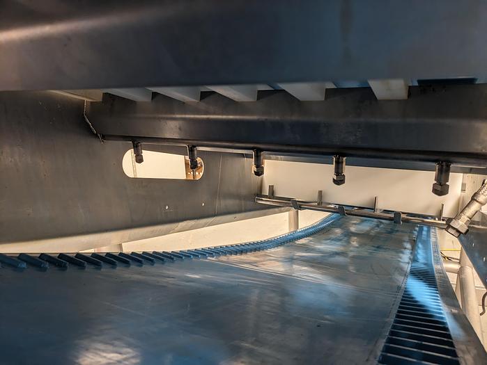 Used safeline metal detector, conveyor, intralox