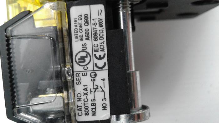 Used Allen-Bradley 800TC-N374 Push Button w/Guard