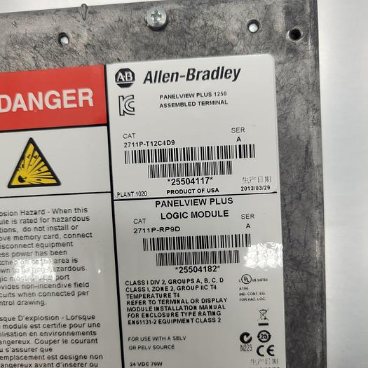 Used Allen-Bradley Panelview Plus 1250 2711P-T12C4D9 Ser.A