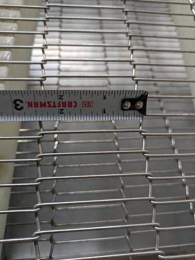 Used Stainless Conveyor 22" wide wire belt 6' long 42" tall adjustable legs with casters 120v 