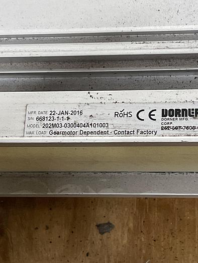 Used Dorner 202M03-0300404A101003