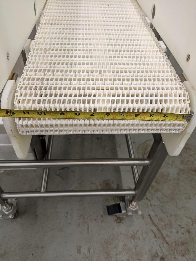 Used Safeline metal detector model SL1500, stainless conveyor, pneumatic reject