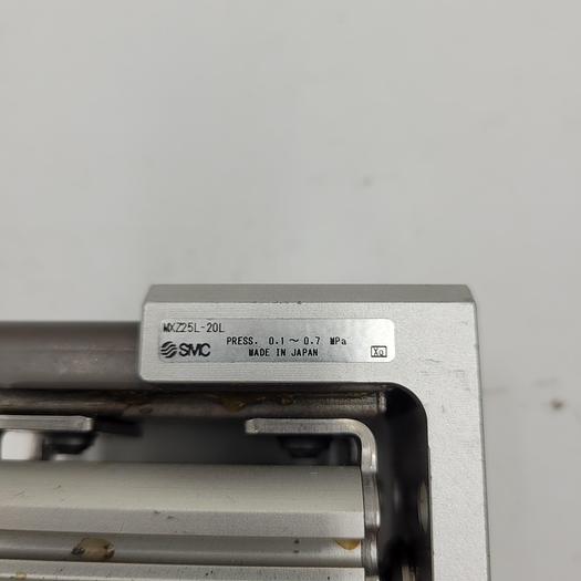 Used SMC MXZ25L-20L-M9PWVZ cylinder, air, COMPACT CYLINDER & MOUNTING BRACKET
