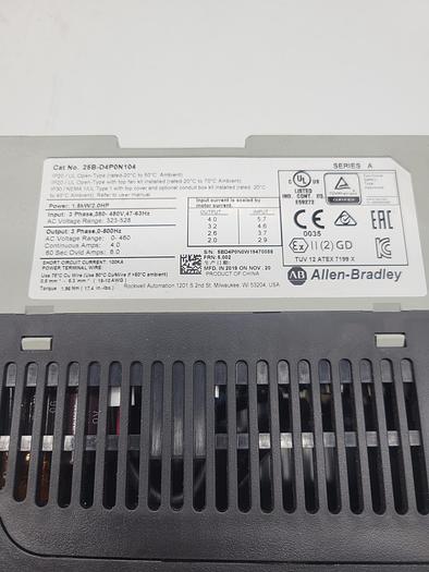 Used Allen-Bradley 25B-D4P0N104 Ser.A