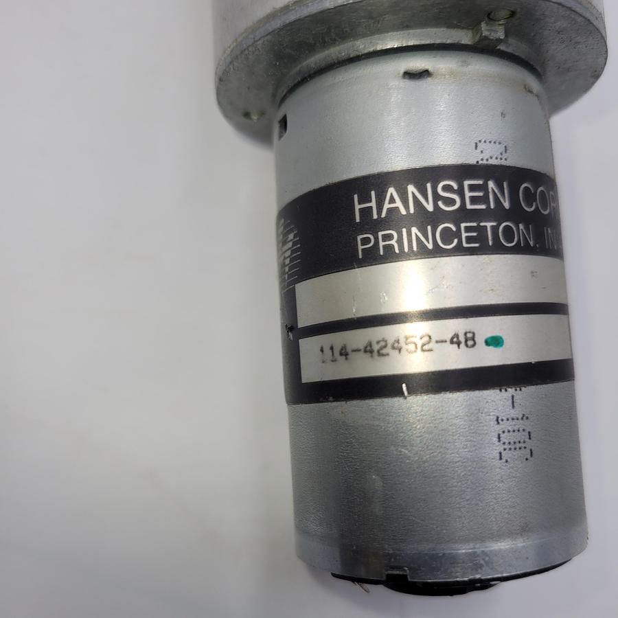 Used HANSEN corporation 114-42452-48 bag cutter with adjuster arm
