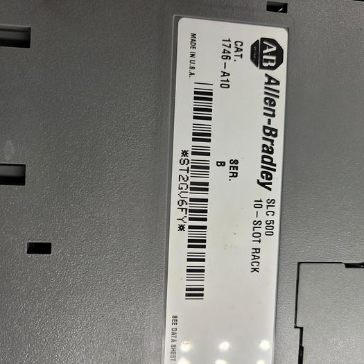 Used Allen Bradley SLC 500 1746-p2 Ser. C power supply & 10 slot rack 1746-A10