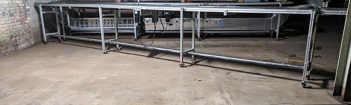 conveyor, aluminum frame 25' long 15" wide