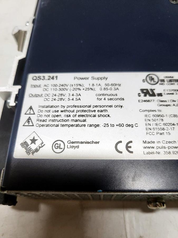 PULS QS3.241 nameplate